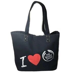 The Body Shop Satchel Black Canvas